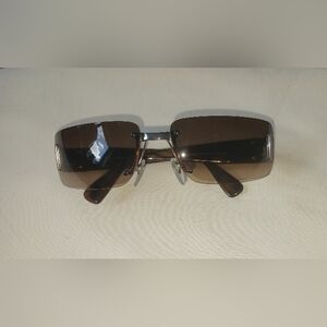 Vintage Bvlgari Sunglasses 626 104/13 - 62-15 - 120 Silver Metal Rimless 62mm